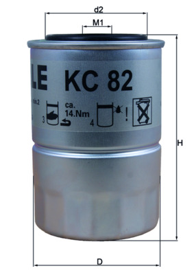 Mahle KC82 D Polttoainesuodatin Yanmar 4JH 129574- 55711 129574-55710