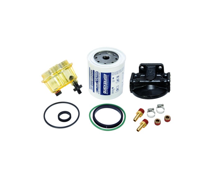 Quicksilver 8M0097838 vedenerotin polttoainesuodatinsarja10 micron tarkastuslasilla ja huuhtelutulpalla