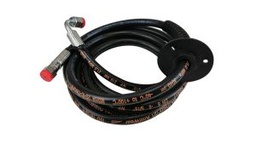 [1290503] L&S taipuisa hydrauliputki R1T8 lg 6000 EFT JIC 9/16-EFT JIC 9/16 90° + bulkhead strain relief